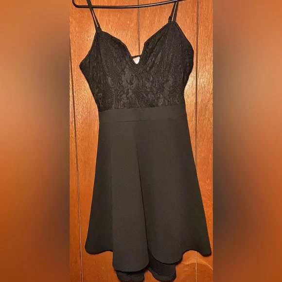 No Boundaries | Dresses | Large Black Lace Top No Boundaries Dress With  Flared Skirt | Poshmark